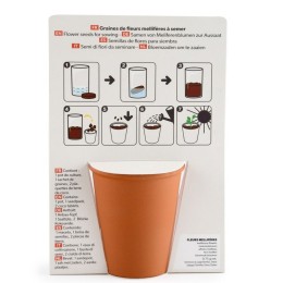 Carte message - Bisous fleuris - Mellifères