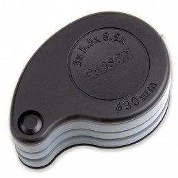 Loupe pliante Triview 3x/5.5x/8.5x avec étui intégré