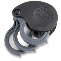 Loupe pliante Triview 3x/5.5x/8.5x avec étui intégré