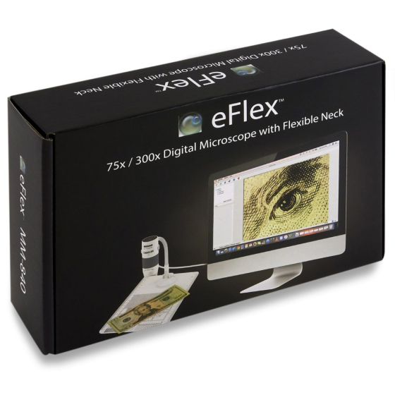 Microscope numérique eFlex 78x/324x avec support à col flexible et socle