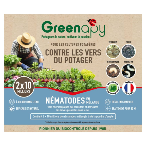 Némacare jardin Potager anti vers du sol universel 2X10 M