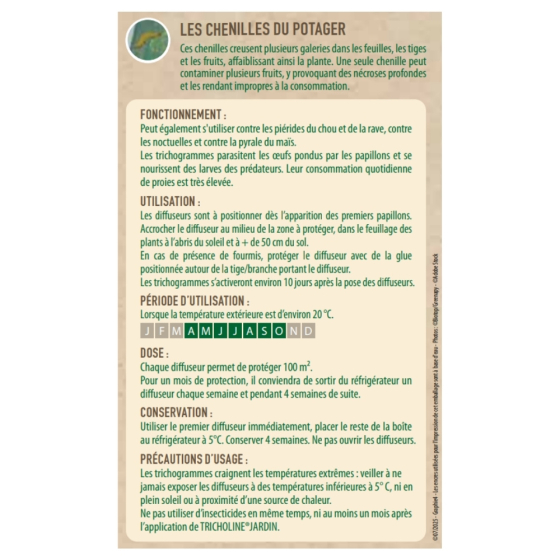 Tricholine jardins chenilles du potager