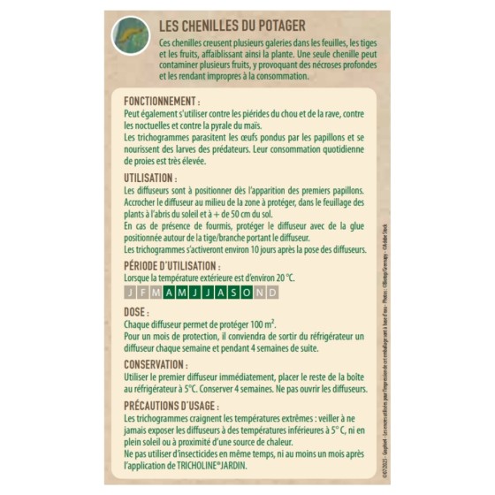 Tricholine jardins chenilles du potager