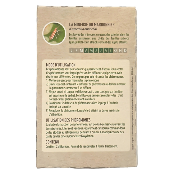 Phéromone spéciale Mineuse du marronnier (2 capsules)