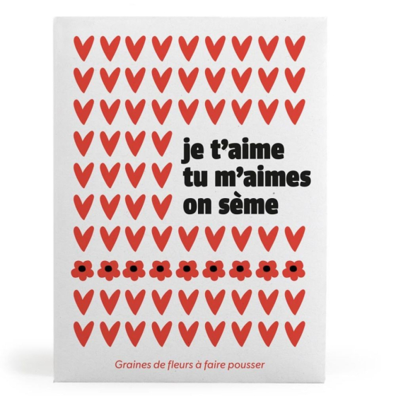 Sachet message - Je t'aime Tu m'aimes on sème