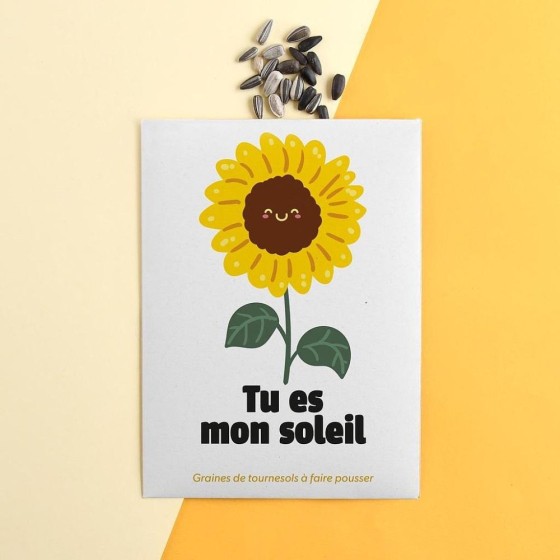 Sachet message - Tu es mon soleil (Tournesol)