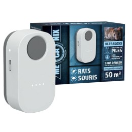 Ultrason anti-rats et souris – 50 m² – Piles