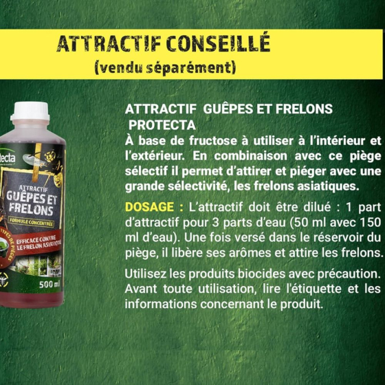 Piège sélectif pour frelons asiatiques