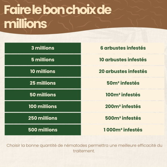 Nématodes HB contre otiorhynques - 25 millions - 50 m²