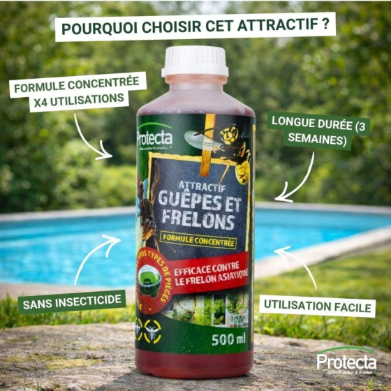 Liquide pour piège guêpes et frelons 500 ml