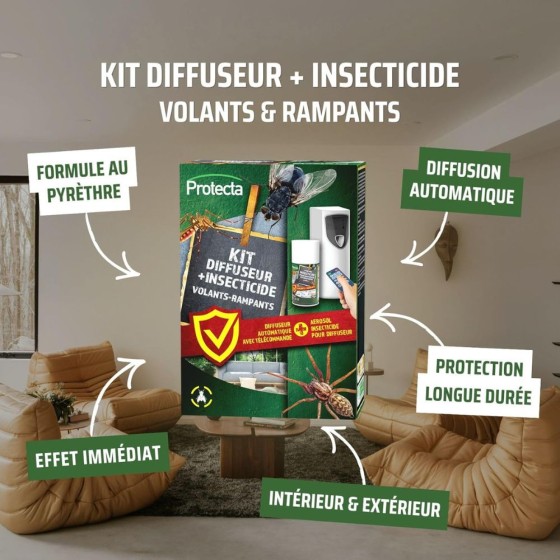 Diffuseur automatique d’insecticides + 3 recharges