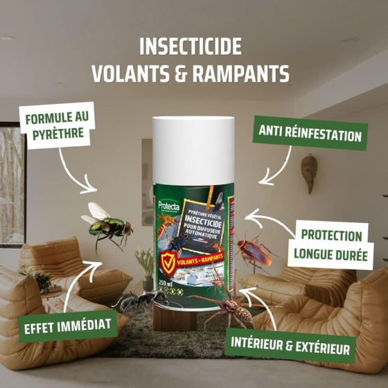 Lot de 4 recharges pour diffuseur d'insecticides