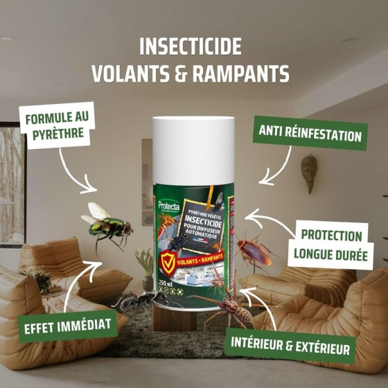 Lot de 4 recharges pour diffuseur d'insecticides