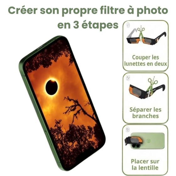 Lunettes pour éclipses soliares - Lot de 100
