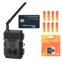 Pack 1 piège photographique cellulaire PIE1150 + 8 piles AA + 1 carte mémoire 32