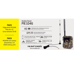 Pack 1 piège photographique cellulaire PIE1046 + 12 piles AA + 1 carte mémoire 3