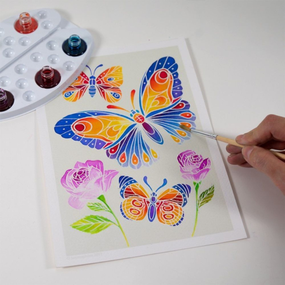 Aquarellum junior : papillons et feurs