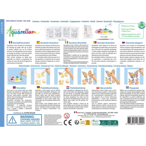 Aquarellum junior : papillons et feurs