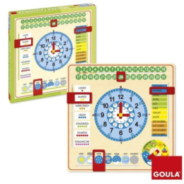 Calendrier-horloge grand format