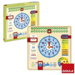 Calendrier-horloge grand format