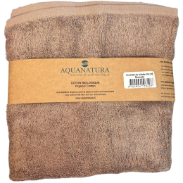 Serviette de toilette coton bio coloris muscade