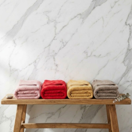 Drap de bain coton bio coloris muscade