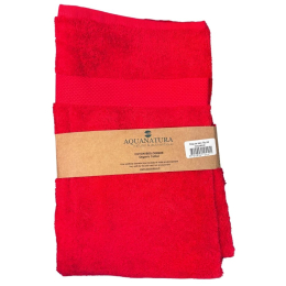 Drap de bain coton bio coloris coquelicot