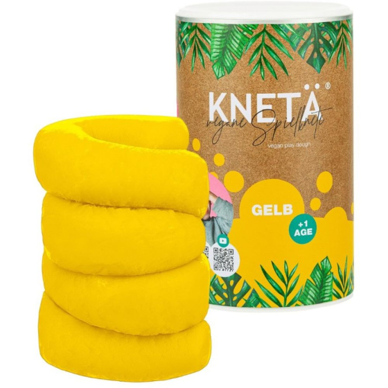 Pâte à modeler végétalienne : pot XXL bleu jaune