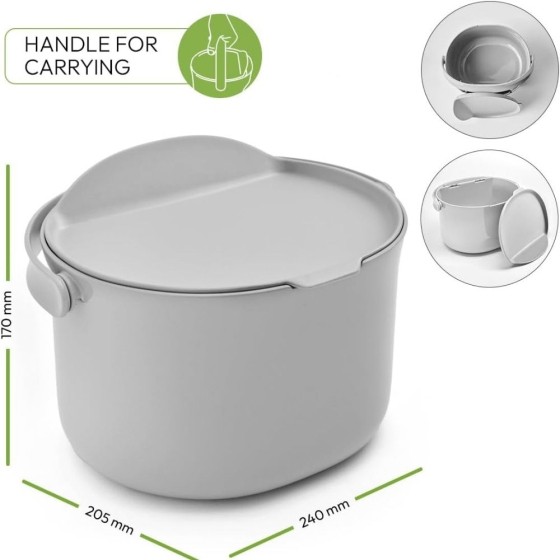 Composteur de cuisine Organko – 3,3 L – Gris