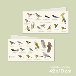 Oiseaux des jardins - Carte double
