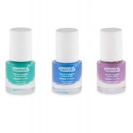 Coffret 3 vernis pelables enfant Aurore Boréale + lime