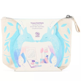 Trousse Scintillante Bleue – Palette 3 fardsetgloss pailleté
