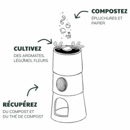 Pot de fleurs Composteur - 15 litres
