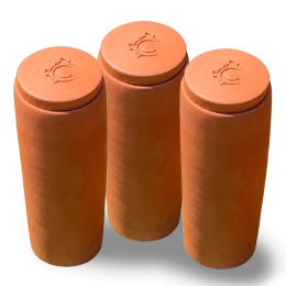 Lot de 3 Olla en terre cuite - 21 cm 2 litres