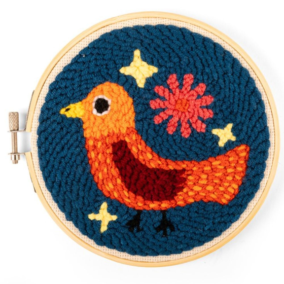 Punch needle Oiseau