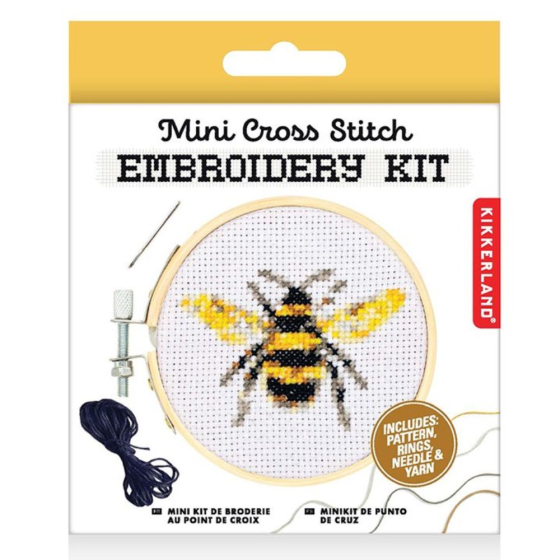 Mini broderie Pont de croix : Abeille