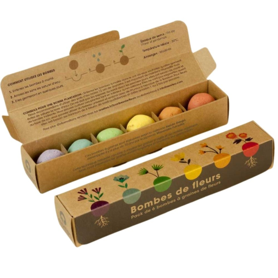 Pack de 6 bombes de graines de fleurs