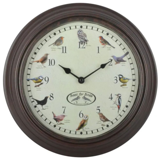 Horloge murale - Chants oiseaux