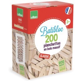 Batibloc : 200 planchettes en bois massif
