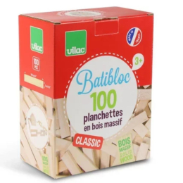 Batibloc : 100 planchettes en bois massif