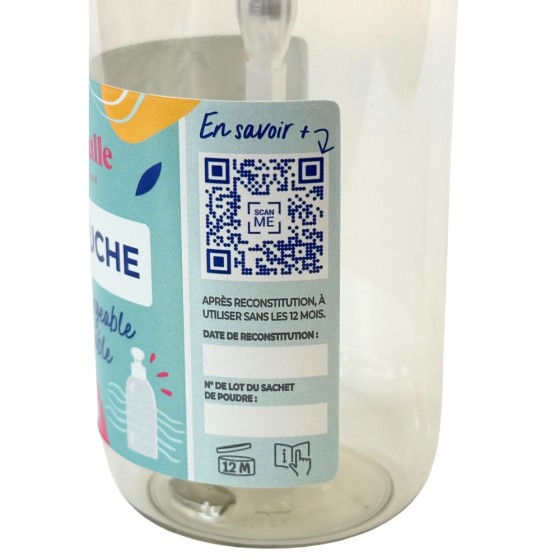 Flacon pompe pour gel douche à diluer - 250 ml