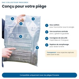 Sac transparent pour piège à chenilles processionnaires du pin Procerex